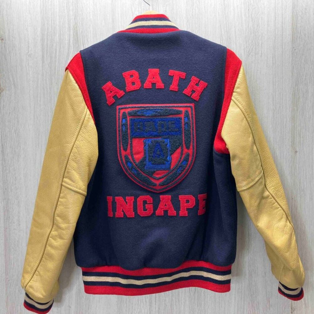 Bape × Ebbets Field Flannel Brooklyn Vintage Preppy School Varsity Jacket